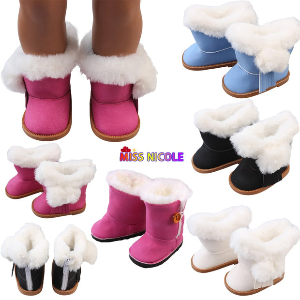 Snow Downy Ankle Boots For Baby Doll - Goodly Variety Store