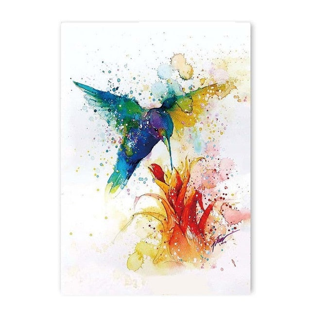 Modern Animal Bird Canvas Painting Poster - Goodly Variety Store