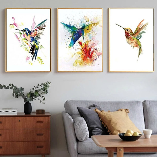 Modern Animal Bird Canvas Painting Poster - Goodly Variety Store