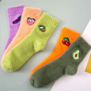 Women Fruit Fluffy Thermal Fuzzy Socks - Goodly Variety Store