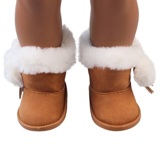 Snow Downy Ankle Boots For Baby Doll - Goodly Variety Store