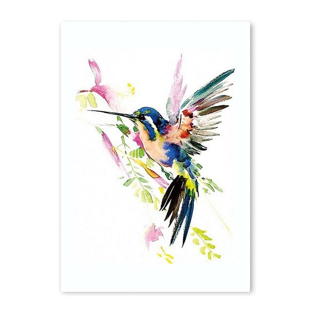 Modern Animal Bird Canvas Painting Poster - Goodly Variety Store