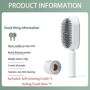 One-Key Self Cleaning Massage Hair Brush - Goodly Variety Store