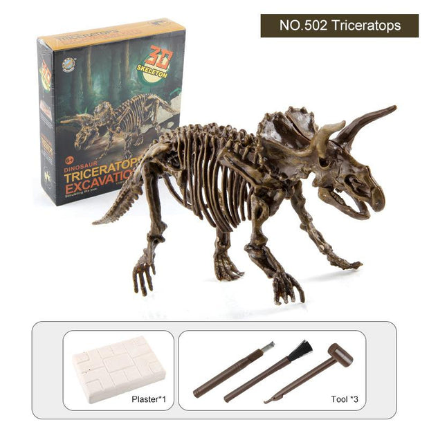 Dinosaur Fossil Excavation Kits Children Figure Skeleton Model Gift - Goodly Variety Store