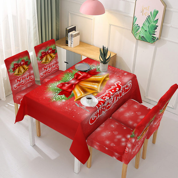 Waterproof and Antifouling Creative Santa Print Tablecloth - Goodly Variety Store