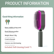 One-Key Self Cleaning Massage Hair Brush - Goodly Variety Store