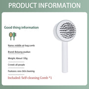 One-Key Self Cleaning Massage Hair Brush - Goodly Variety Store