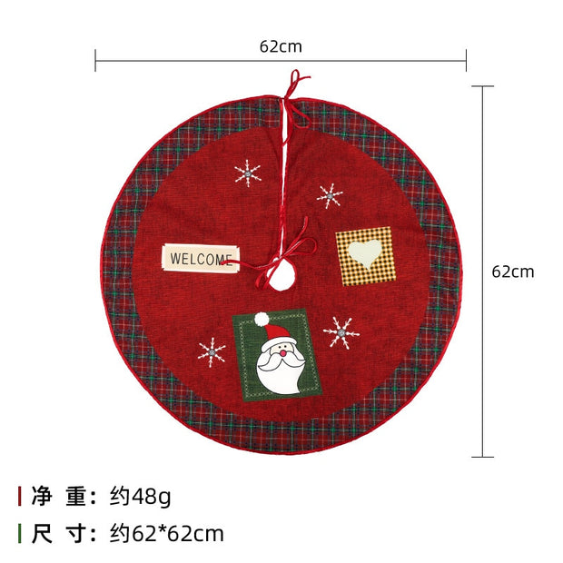 Christmas Tree Skirt Exquisite Santa Snowman - Goodly Variety Store