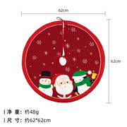 Christmas Tree Skirt Exquisite Santa Snowman - Goodly Variety Store