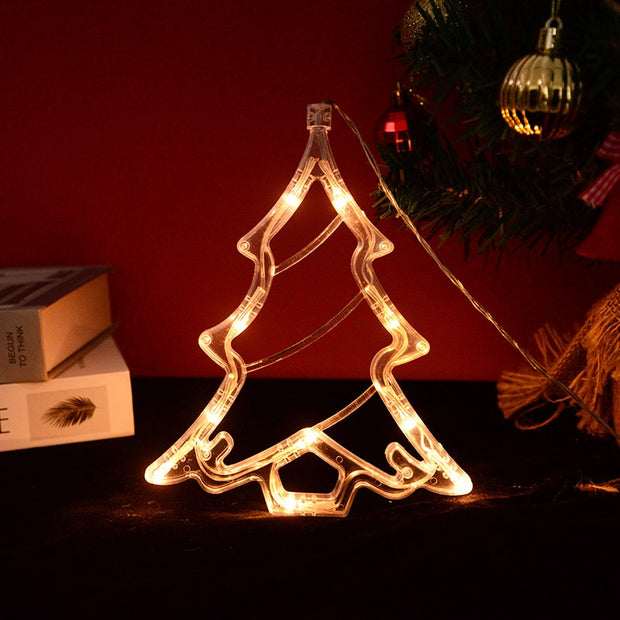 Christmas LED Light Snowflake Santa Sucker Lamp - Goodly Variety Store