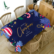 Waterproof and Antifouling Creative Santa Print Tablecloth - Goodly Variety Store