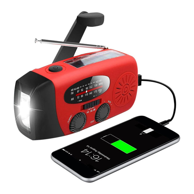 Solar Hand Crank Receiver Mini Portable Weather Radio - Goodly Variety Store