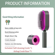 One-Key Self Cleaning Massage Hair Brush - Goodly Variety Store