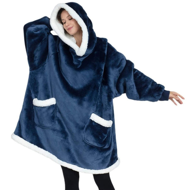 Women Oversized Fleece Blanket With Sleeves - Goodly Variety Store