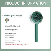 One-Key Self Cleaning Massage Hair Brush - Goodly Variety Store