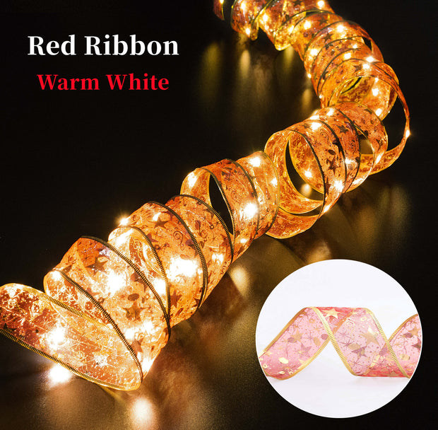 Christmas Ribbon Fairy Light Christmas Decoration - Goodly Variety Store