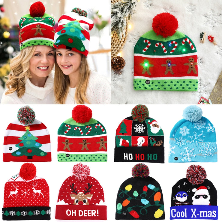 Sweater Santa Knitted Beanie Products Christmas Hats - Goodly Variety Store