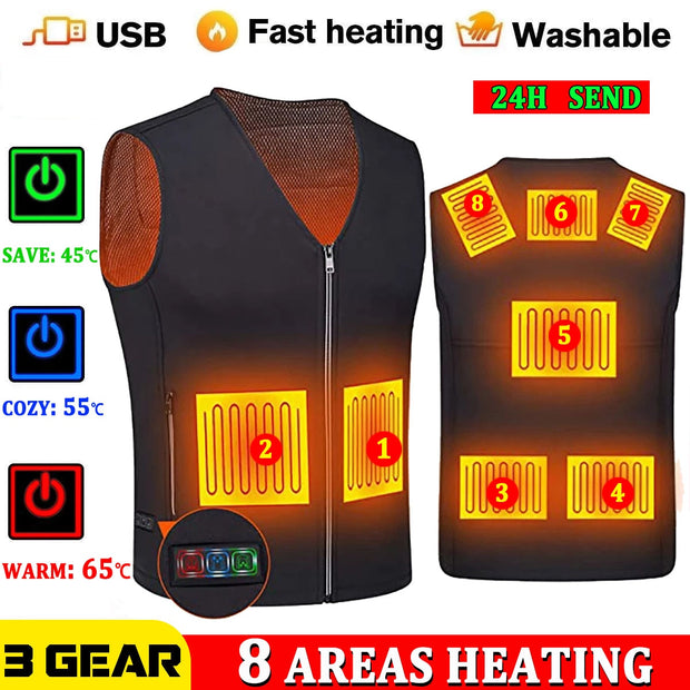 Smart Heated Vest Winter Warm Men Jacket - Goodly Variety Store