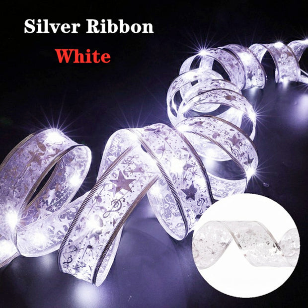 Christmas Ribbon Fairy Light Christmas Decoration - Goodly Variety Store