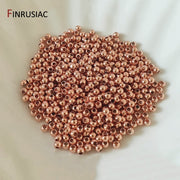 Real gold plated Round Spacer Beads For Jewelry - Goodly Variety Store