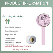 One-Key Self Cleaning Massage Hair Brush - Goodly Variety Store