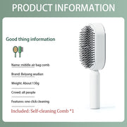 One-Key Self Cleaning Massage Hair Brush - Goodly Variety Store