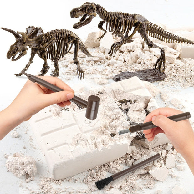 Dinosaur Fossil Excavation Kits Children Figure Skeleton Model Gift - Goodly Variety Store